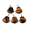 Natural Tiger Eye Pendants G-T138-208I-1