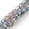 Electroplate Glass Faceted Rondelle Beads Strands X-EGLA-D020-10x8mm-15-3