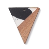 Pearlized Resin & Walnut Wood Pendants WOOD-C016-01H-2
