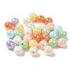 UV Plating Rainbow Iridescent Acrylic Beads PACR-K003-04-1