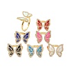 Butterfly Clear Cubic Zirconia Wide Band Ring for Girl Women ZIRC-C025-46G-1
