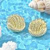 Brass Stud Earrings for Women EJEW-U035-01G-1