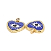 Rack Plating Brass Cubic Zirconia Pendants ZIRC-C031-02G-4