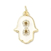 Brass Micro Pave Cubic Zirconia Pendants KK-H255-09G-02-1