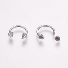 Stainless Steel Nose Septum Rings AJEW-TAC0017-01P