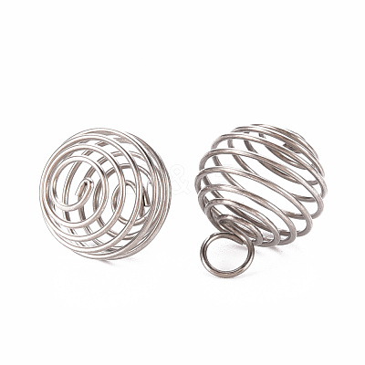 Non-Tarnish 304 Stainless Steel Wire Pendants X-STAS-ZX013-22-14mm-P-1