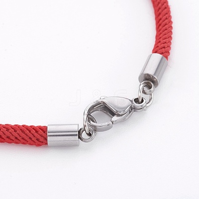 Braided Cotton Cord Bracelet Making MAK-L018-03A-02-P-1