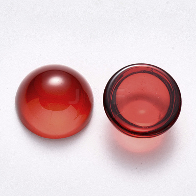 Transparent Spray Painted Glass Cabochons GLAA-S190-013B-E02-1