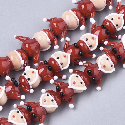 Handmade Lampwork Beads Strands LAMP-R142-03-1