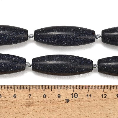 Synthetic Blue Goldstone Beads Strands G-L654-G21-01A-1