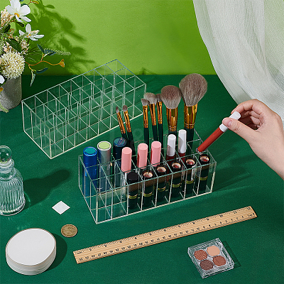 24-Grid Rectangle Acrylic Lipstick Holder MRMJ-WH0075-171-1