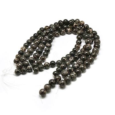 Round Natural Imperial Jasper Beads X-G-I122-6mm-11-1