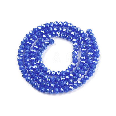 Electroplate Glass Beads Strands EGLA-A044-P1mm-A32-1