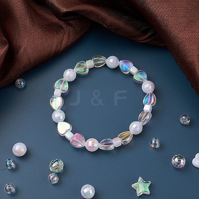 Eco-Friendly Transparent & Opaque Poly Styrene Acrylic Beads Set DIY-YW0005-04-1