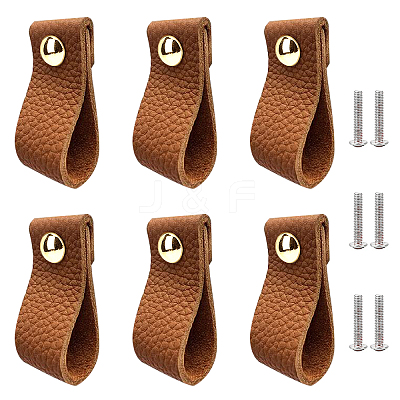 6 Sets Leather Handle DIY-GF0004-42-1