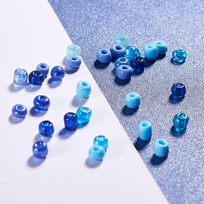 1 Box Mixed 6/0 Glass Seed Beads Round  Loose Spacer Beads SEED-X0050-4mm-04-1