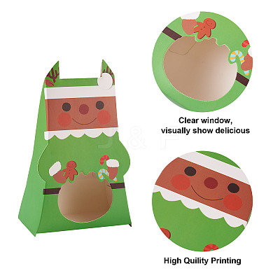 40Pcs 4 Colors Christmas Cardboard Paper Boxes CON-MB0001-03-1
