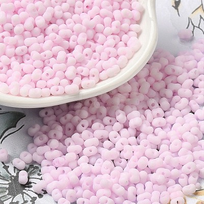 Glass Frosted Seed Beads SEED-K009-05B-02-1