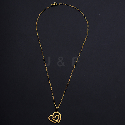 201 Stainless Steel Pendants Necklaces LS-NJEW-S105-JN689-45-2-1