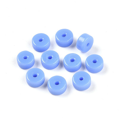 Opaque Solid Color Glass Beads X1-GLAA-N007-6x3mm-A05-1
