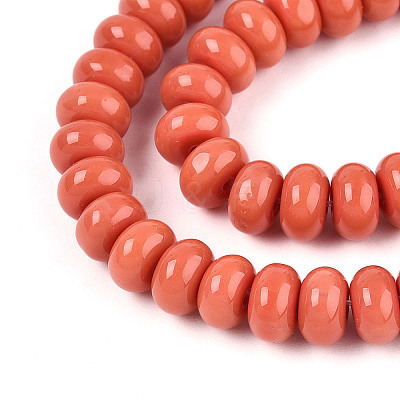 Opaque Spray Painted Glass Beads GLAA-ZX008-8mm-18E-1