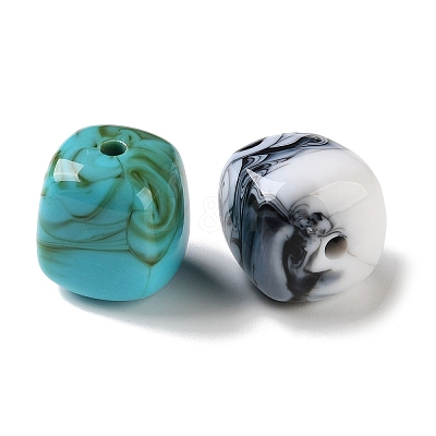Two-tone Opaque Acrylic Beads AC-CBAA26B-17-1