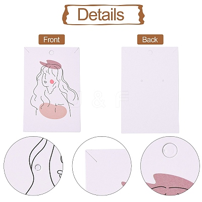 Rectangle Cardboard Earring Display Cards CDIS-P004-16A-01-1