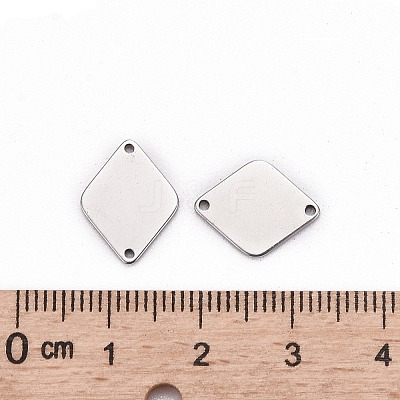 Tarnish Resistant Smooth Surface Stainless Steel Rhombus Stamping Blank Tag Links connectors LS-STAS-R064-72-1