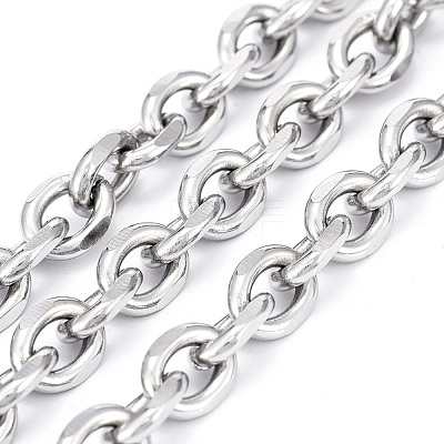 Tarnish Resistant 304 Stainless Steel Cable Chains CHS-P007-27P-05-1