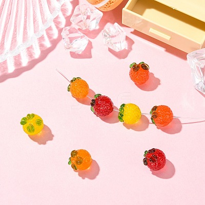 8Pcs 4 Colors Handmade Lampwork Beads LAMP-CJ0002-71-1
