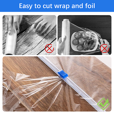 Plastic Reusable Cling Film Slide Cutter AJEW-CP0007-87A-1