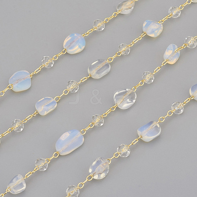 Handmade Opalite Beaded Chains CHC-I031-11C-1