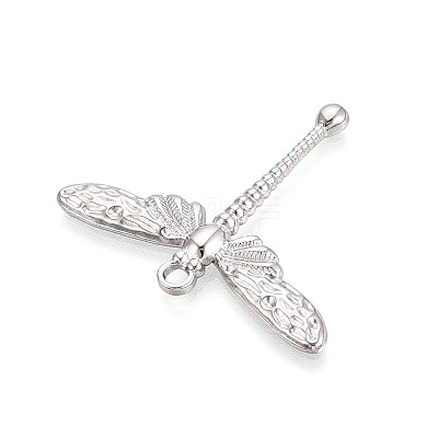 304 Stainless Steel Dragonfly Pendants STAS-T069-23P-1