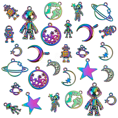 4 Sets 2 Style Alloy Pendants FIND-PH0002-53-NR-1