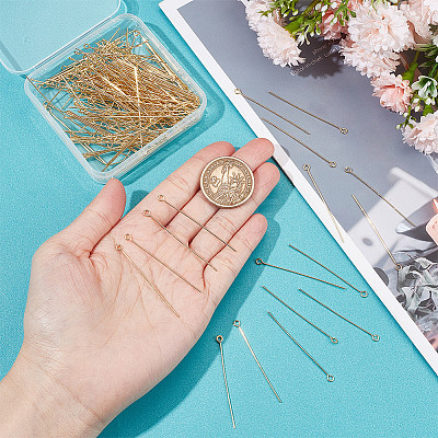 200Pcs Brass Eye Pins KK-GO0001-61-1