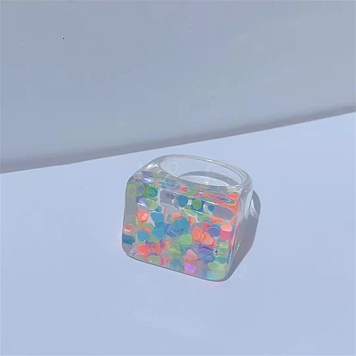 Resin Finger Rings for Women FS-WG0B89E-05-1