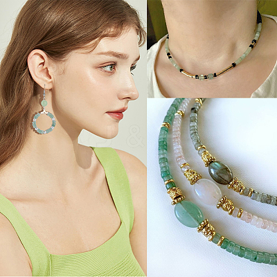 2 Strands Natural Green Aventurine Beads Strands G-SC0002-73-1