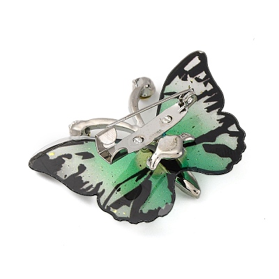 Butterfly Transparent Resin Brooch JEWB-M047-01B-1