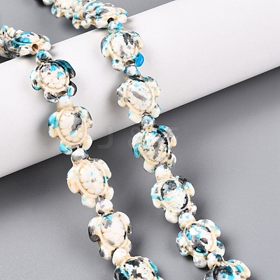 Synthetic Turquoise Dyed Beads Strands G-P507-05A-4-1
