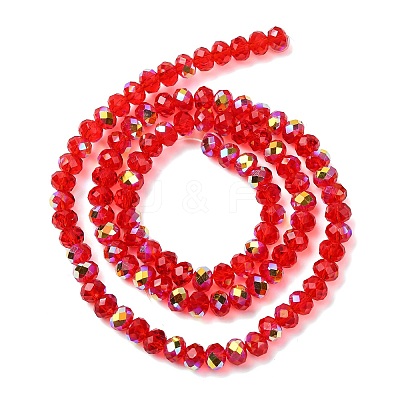 Electroplate Transparent Glass Beads Strands EGLA-A046-01B-08-1
