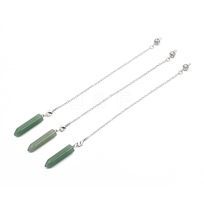 Natural Gemstone Pointed Dowsing Pendulums G-I284-E-1