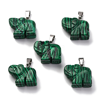Natural & Synthetic Mixed Gemstone Pendants G-B127-05P-1