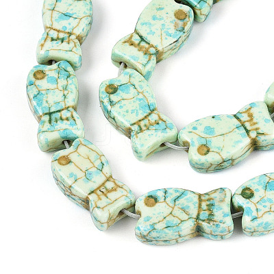 Spray Painted Synthetic Turquoise Beads Strands TURQ-T004-16A-1