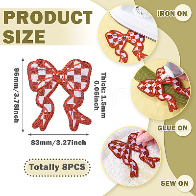 8Pcs Polyester Clothing Patches DIY-TA0015-30C-1