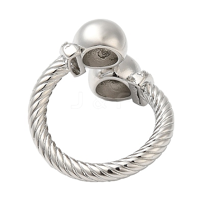 Brass Open Cuff Rings RJEW-Q778-54P-1