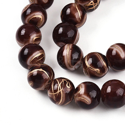Baking Paint Glass Beads X1-DGLA-N010-10mm-08-1