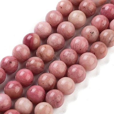 Round Natural Rhodonite Beads Strands GSR6mmC018-1