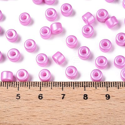 Baking Paint Pearlized Glass Seed Beads SEED-T008-03M-1
