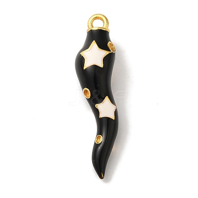 Rack Plating Brass Enamel Pendants KK-A229-29G-1