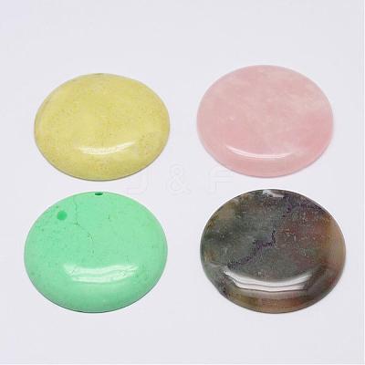Natural White Jade Pendants G-G647-58-1